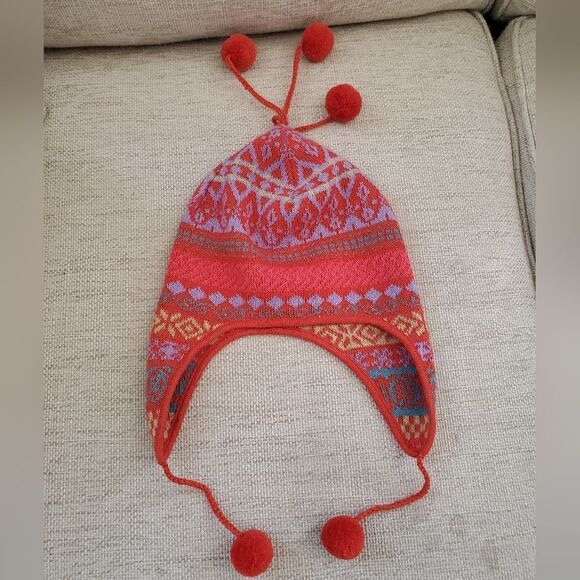 Roanes Lizotte 100% Alpaca Beanie With Earflaps and Round Tassels - Picture 1 of 10